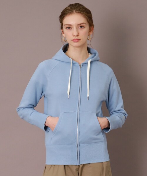 「DRESSTERIOR」 ジップアップパーカー 40 ライトブルー レディース_画像3