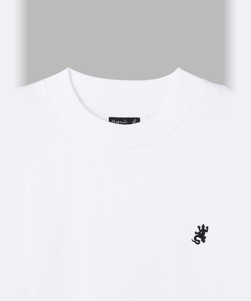 agnes b.（アニエスベー） tシャツ メンズ 刺繍 コットン 半袖 Tシャツ