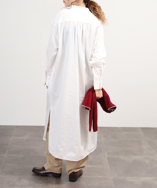 OMNES（オムネス） シャツワンピース 製品洗いコットンブロード ロング