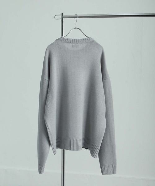 「Nilway」 長袖ニット LARGE グレー メンズ_画像6
