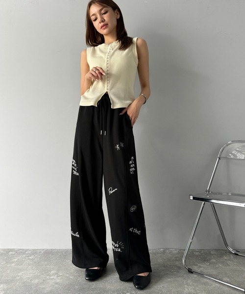 「classicalelf」 スウェットパンツ LARGE オートミール レディース_画像6