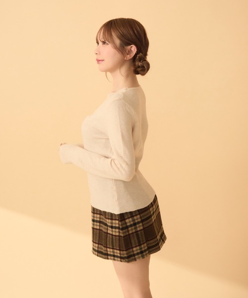 「TITTY&CO.」 ニットカーディガン FREE ラベンダー レディース_画像2