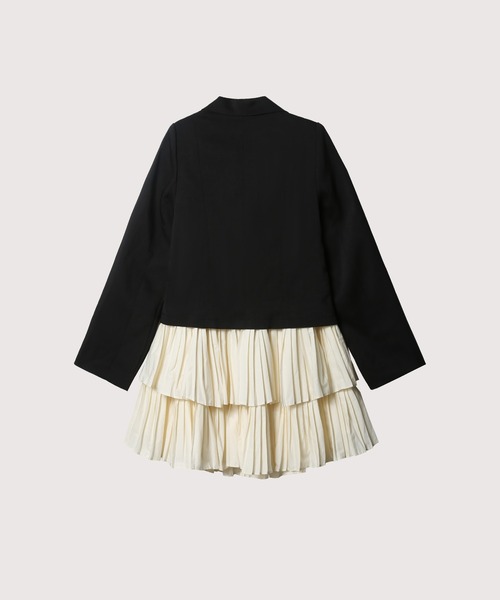 「LA POMME petit」 ドッキングワンピース MEDIUM ブラック レディースの画像