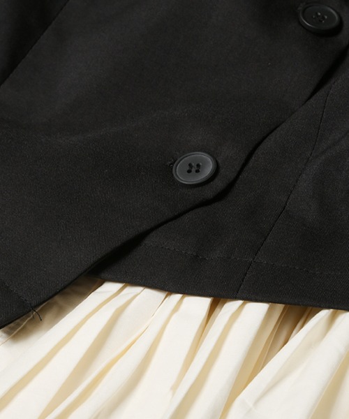 「LA POMME petit」 ドッキングワンピース MEDIUM ブラック レディースの画像