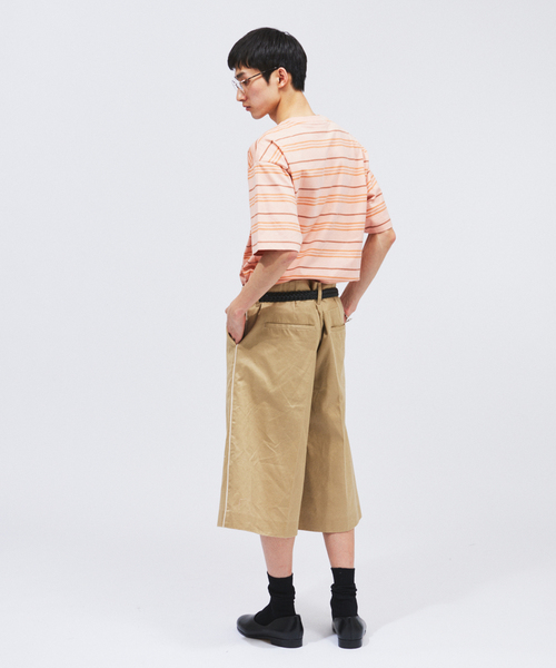 tシャツ LACOSTE / ラコステ 別注 マルチ ストライプ クルーネック Tシャツ メンズの画像
