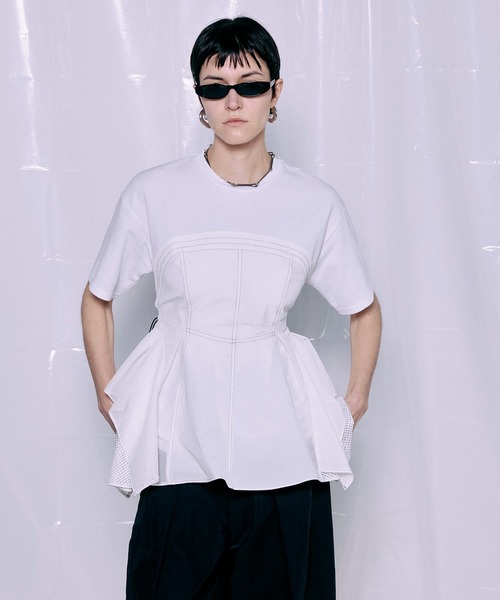 メゾンスペシャル　ドッキングTシャツ　フリーサイズ MAISON SPECIAL（メゾンスペシャル） tシャツ 「PRE-ORDER」Mesh