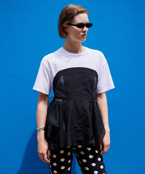 MAISON SPECIAL（メゾンスペシャル） tシャツ 半袖 Mesh Docking T