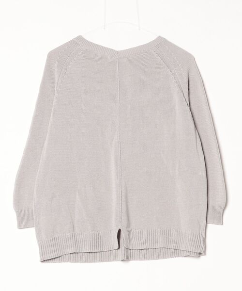 「human woman」 7分袖ニット MEDIUM グレー レディース_画像2