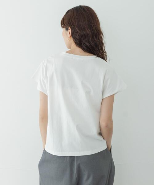 tシャツ フロントフリルプルオーバー レディースの画像