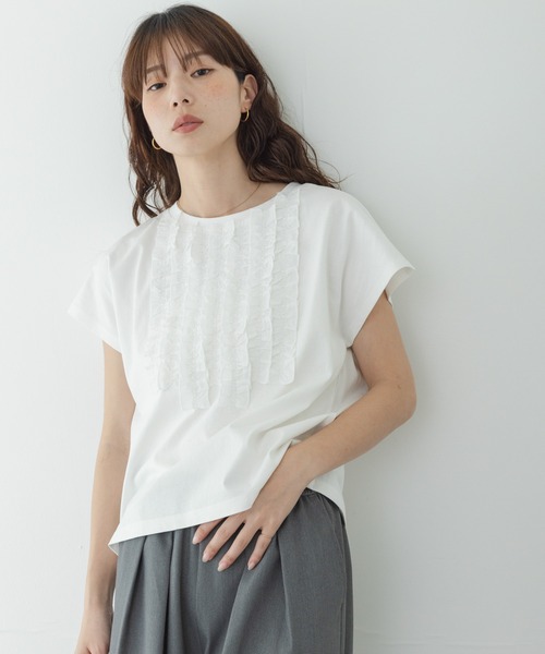 【新品・未使用】フリルネックカットワークブラス Sonny Label アーバンリサーチ サニーレーベル URBAN RESEARCH Sonny Label Vネック