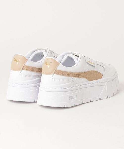 「PUMA」 ローカットスニーカー 25.0cm ホワイト×ホワイト レディース_画像2