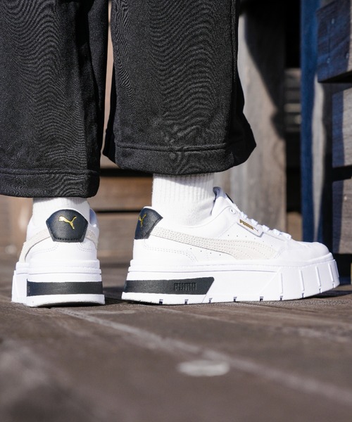 「PUMA」 ローカットスニーカー 25.0cm ホワイト×ホワイト レディース_画像9