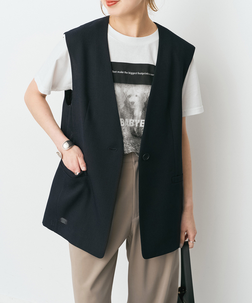 Spick＆Span（スピック アンド スパン） ベスト ジレ ドライメッシュ