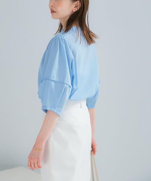 ブラウス シャツ 「WEB/一部店舗限定」UVカットウォッシャブルリネン混シャツブラウス レディースの画像