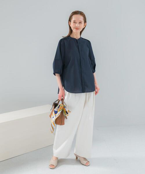 ブラウス シャツ 「WEB/一部店舗限定」UVカットウォッシャブルリネン混