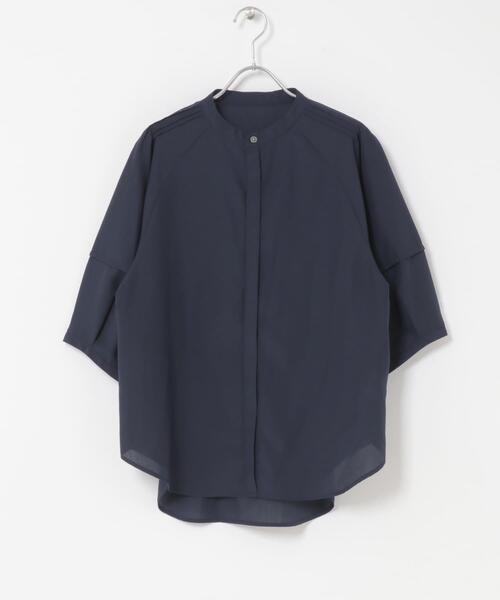 ブラウス シャツ 「WEB/一部店舗限定」UVカットウォッシャブルリネン混