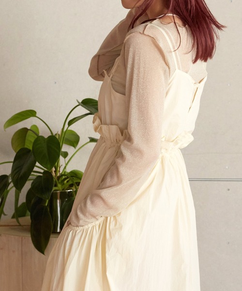 「w closet」 サロペットスカート FREE カーキ レディース_画像4