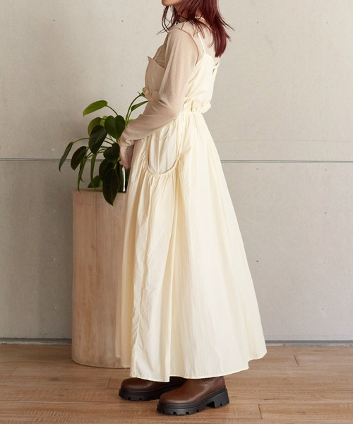 「w closet」 サロペットスカート FREE カーキ レディース_画像7