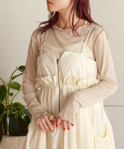 「w closet」 サロペットスカート FREE カーキ レディース_画像8