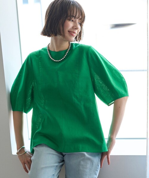 「UNFILO」 7分袖ブラウス SMALL ブラック レディース_画像8