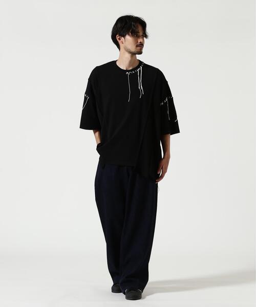 トップス DISCOVERED NEWSED Wide Band Tee (black) DISCOVERED（ディスカバード） tシャツ 別注SWITCHING LOOPING WIDE
