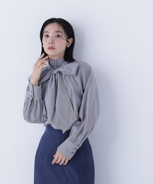 「NATURAL BEAUTY BASIC」 長袖ブラウス MEDIUM オフホワイト レディース_画像4