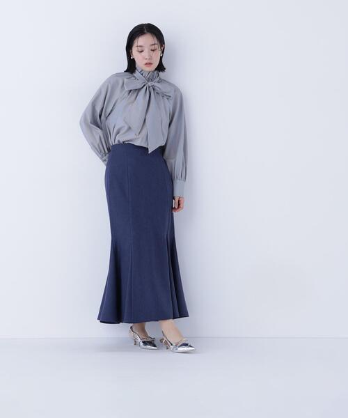「NATURAL BEAUTY BASIC」 長袖ブラウス MEDIUM オフホワイト レディース_画像7