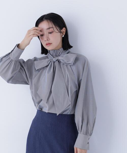 「NATURAL BEAUTY BASIC」 長袖ブラウス MEDIUM オフホワイト レディース_画像8