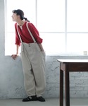 サロペット オーバーオール ボタン仕立てのサス...の詳細画像3