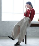 サロペット オーバーオール ボタン仕立てのサス...の詳細画像4