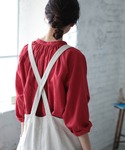 サロペット オーバーオール ボタン仕立てのサス...の詳細画像5