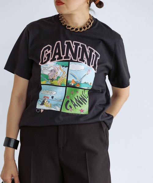GANNI（ガニー） tシャツ 半袖 「GANNI for ADAM ET ROPE'」別注Basic