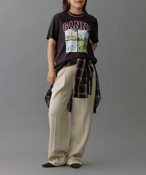 GANNI（ガニー） tシャツ 半袖 「GANNI for ADAM ET ROPE'」別注Basic
