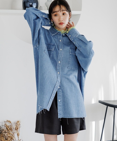 「LOWRYS FARM」 長袖シャツ FREE ブルー系その他 レディース_画像2