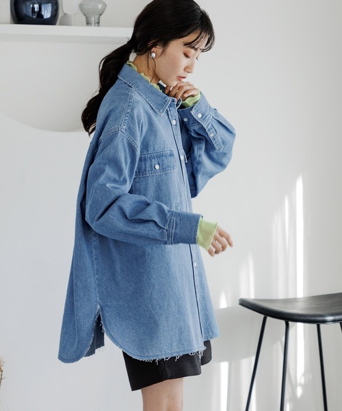 「LOWRYS FARM」 長袖シャツ FREE ブルー系その他 レディース_画像3