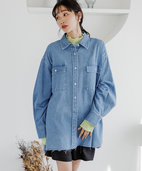 「LOWRYS FARM」 長袖シャツ FREE ブルー系その他 レディース_画像9