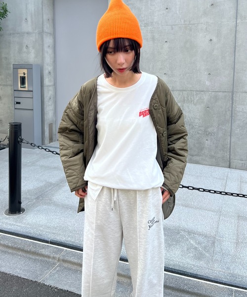 AS KNOW スウェットパンツ ジャージ ○ロゴ刺繍ルーズスウェット