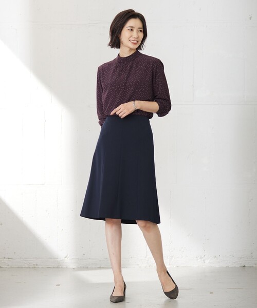 【洗える】フェミニッシュパウダー dots ボウタイ ブラウス ブラウス シャツ 「洗える」フェミニッシュパウダー dots