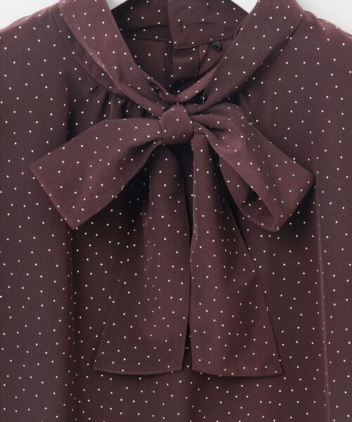 ブラウス シャツ 「洗える」フェミニッシュパウダー dots