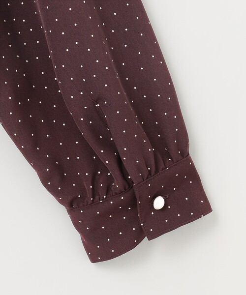 ブラウス シャツ 「洗える」フェミニッシュパウダー dots