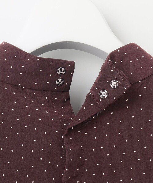 ブラウス シャツ 「洗える」フェミニッシュパウダー dots