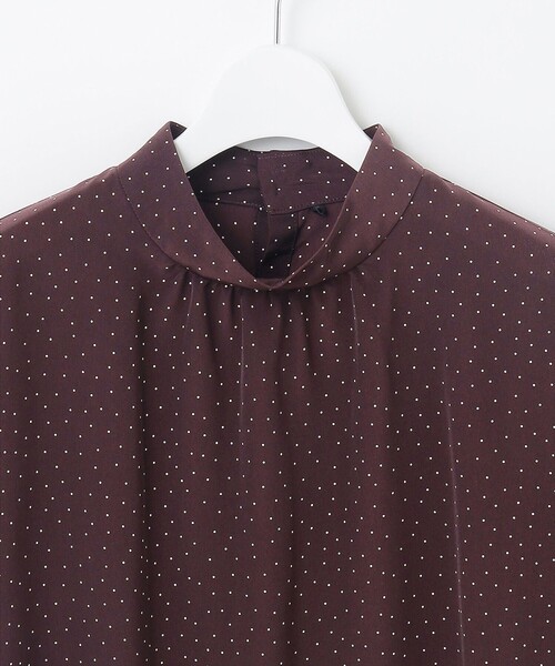 ブラウス シャツ 「洗える」フェミニッシュパウダー dots