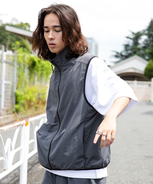 ベスト ジレ WEGO/「セットアップ対応」ナイロントラックベスト メンズ レディース | WEGO | 02