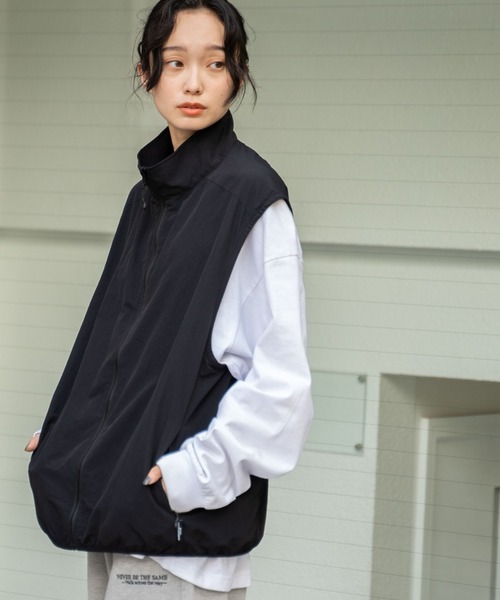 ベスト ジレ WEGO/「セットアップ対応」ナイロントラックベスト メンズ レディース | WEGO | 14