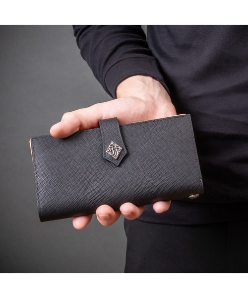 Artemis Classic Wave Wallet 長財布 ブラック 財布売り上げランキング4位】本革サフィアーノウェイブ