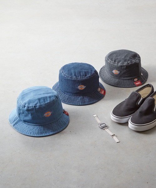 Dickies 帽子 ハット 「Dickies」EX ICON DENIM BUCKET HAT/デニム