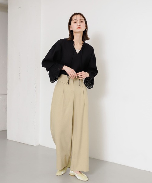 完売 アーバンリサーチ スカラップレースブラウス SENSE OF PLACE by URBAN RESEARCH ブラウス シャツ スカラップレース