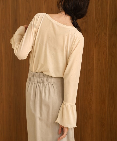 トップス sho c.u.l tシャツ ハイネックラメシアートップス culw575