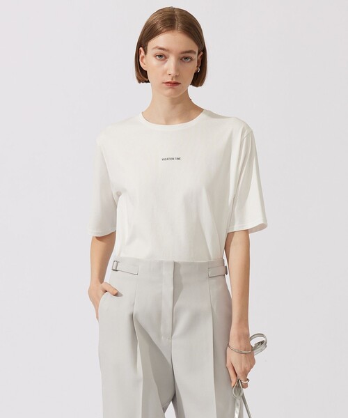 tシャツ 「接触冷感・UVケア・洗える」ロゴＴＥＥ カットソー レディース ICB tシャツ 「接触冷感・UVケア・洗える」ロゴTEE