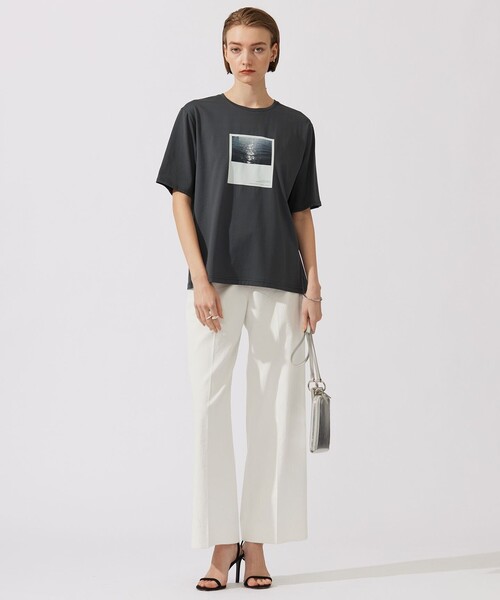 tシャツ 「接触冷感・UVケア・洗える」ロゴＴＥＥ カットソー レディース ICB tシャツ 「接触冷感・UVケア・洗える」ロゴTEE